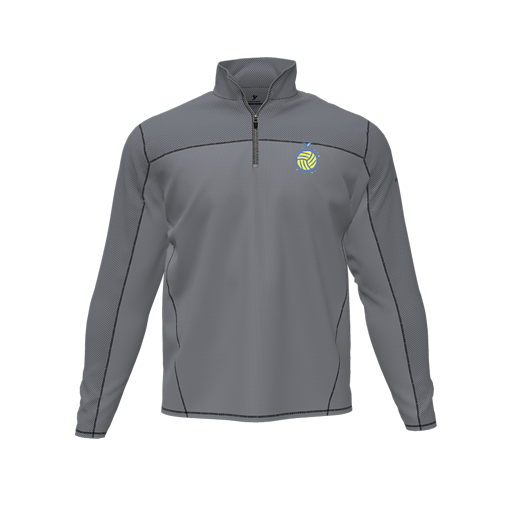 [CUS-DFW-QTRZ-PER-LSL-GRY-AS-LOGO1] Quarter Zip Pullover (Adult S, Gray, Logo 1)