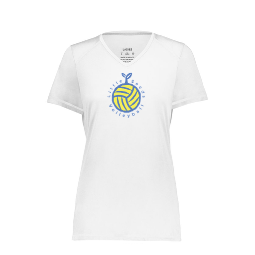 [6844.005.XS-LOGO1] Women's SoftTouch Short Sleeve (Female Adult XS, White, Logo 1)