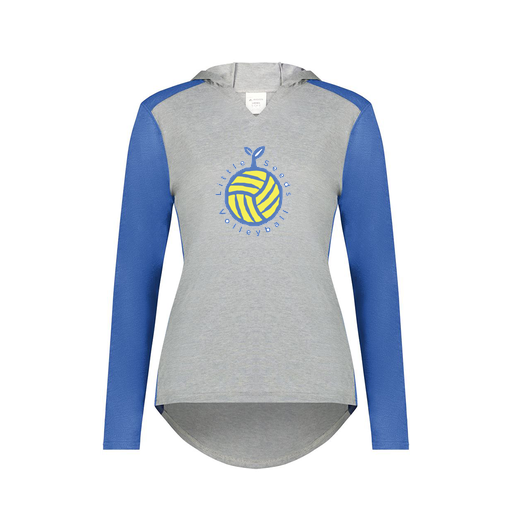 [6902.28V.XS-LOGO1] Ladies Vintage Hoodie (Female Adult XS, Royal, Logo 1)