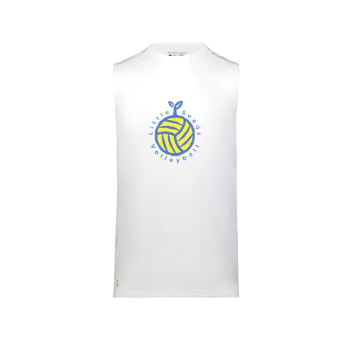 [222593.005.S-LOGO1] Men's CoolDry TankTop (Adult S, White, Logo 1)