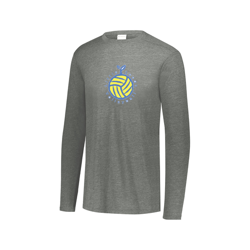 [FTLCUBGY-AXS-LOGO1] Decker Men's Tri-Blend T-Shirt - Long Sleeve (Adult XS, Gray, Logo 1)