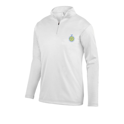 [FOLQFFWH-AS-LOGO1] Decker Men's FlexFleece 1/4 Zip (Adult S, White, Logo 1)