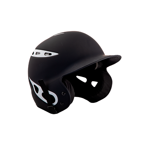 [DGR-HELM-REB-BKWH-Y0] Rebel Batting Helmet (YOUTH-BELT, Black/White, None)