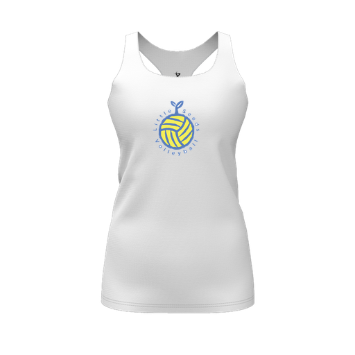 [FT0TRBWH-FYS-LOGO1] Decker Racerback Tank Top (Female Youth S, White, Logo 1)