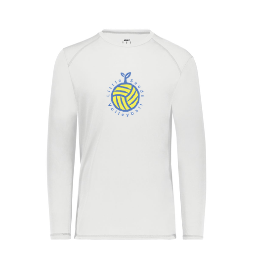 [6845.005.S-LOGO1] Men's SoftTouch Long Sleeve (Adult S, White, Logo 1)