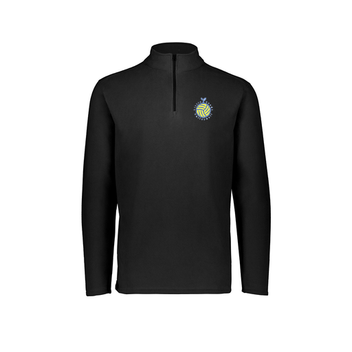 [6863.080.XS-LOGO1] Men's MicroFleece 1/4 Zip Pullover (Adult XS, Black, Logo 1)