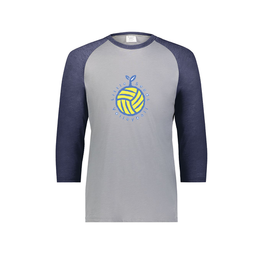 [6880.29V.S-LOGO1] Youth Vintage 3/4 T-Shirt (Youth S, Navy, Logo 1)